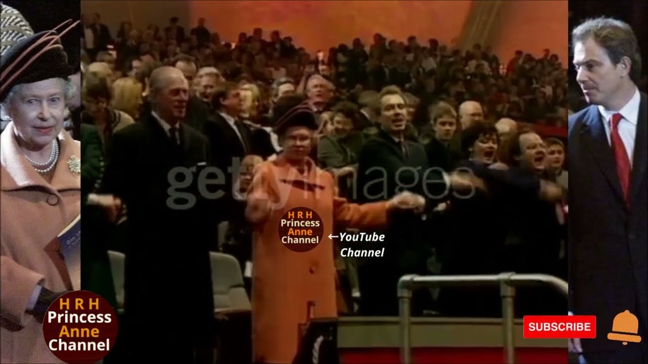 Queen Elizabeth II Prince Philip Princess Anne Timothy Laurence Tony Blair Cherie Blair Millennium
