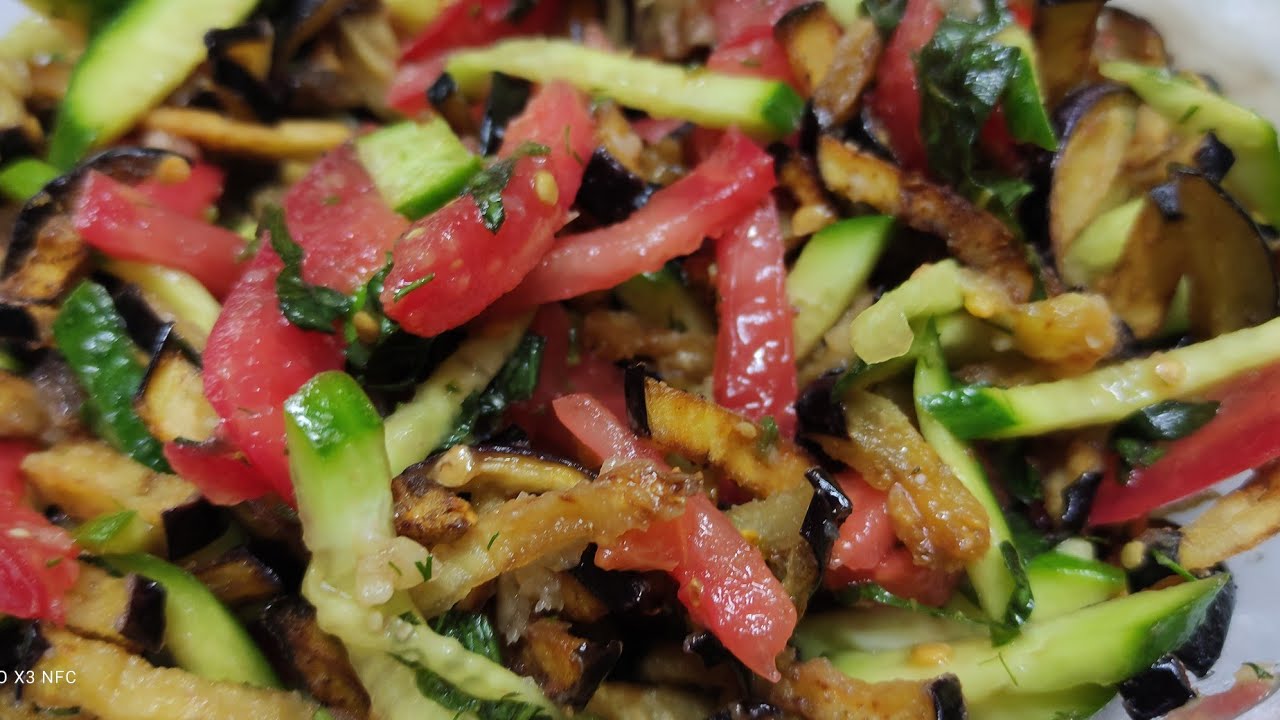15 DAQIQADA BAQLAJONLI SALAT TAYYORLAB K&Ograve;RING🍆🍆САЛАТ ИЗ БАКЛАЖАНОВ ПО КОРЕЙСКИ/EGGPLANT SALAD