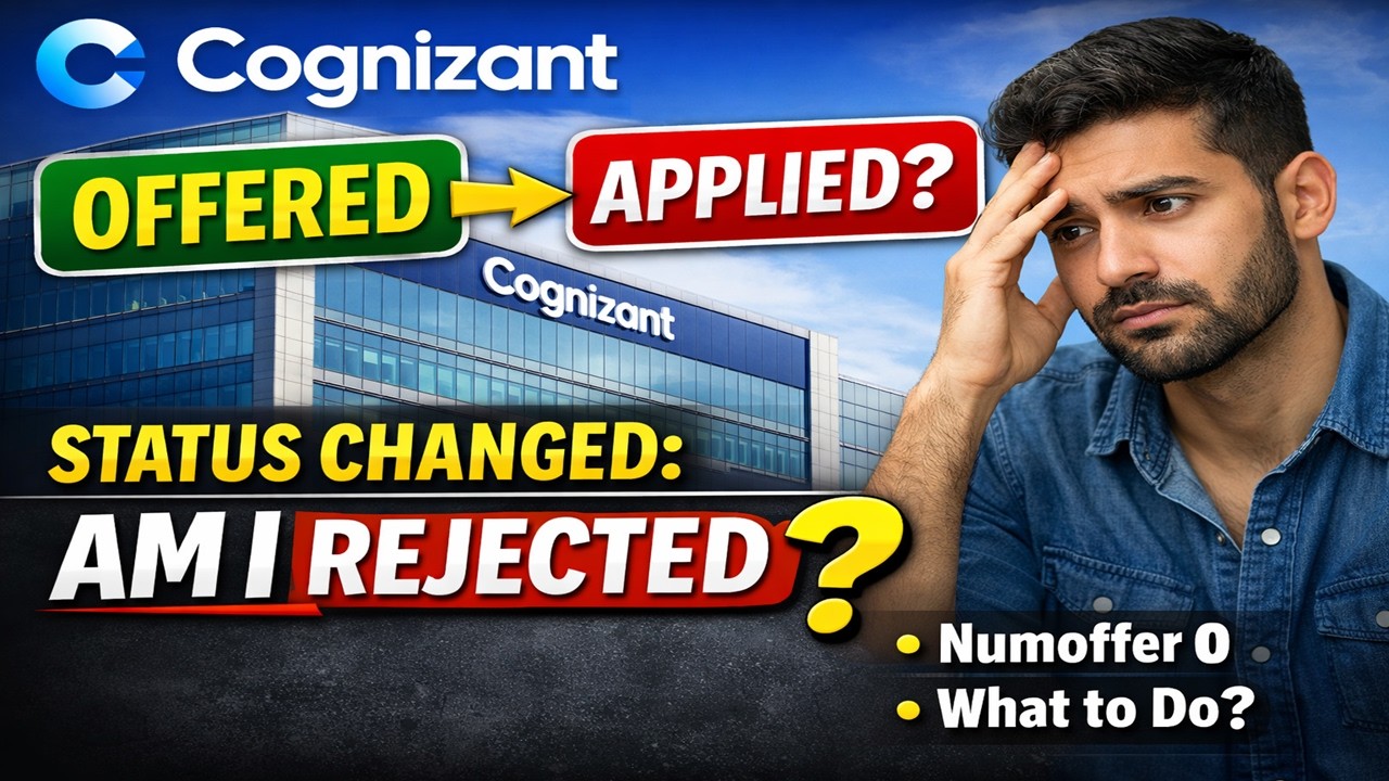 Cognizant Superset Status Changed from Offered to Applied😱 Num Offers 0 or 1 Meaning? Reject or Not?