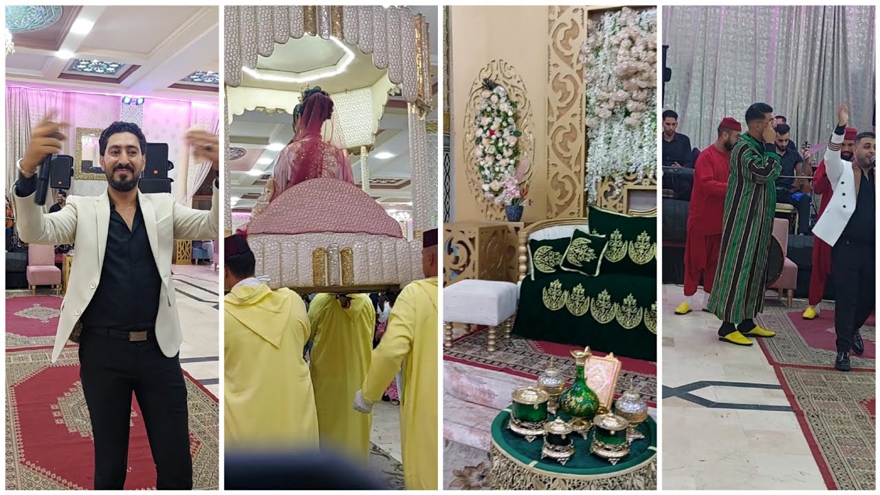 حفل زفاف مغربي في قاعة  قصر العروس بالدار البيضاء  مع اركسترا ياسين فلاح الي شارك في نجم الشعبي/روعة