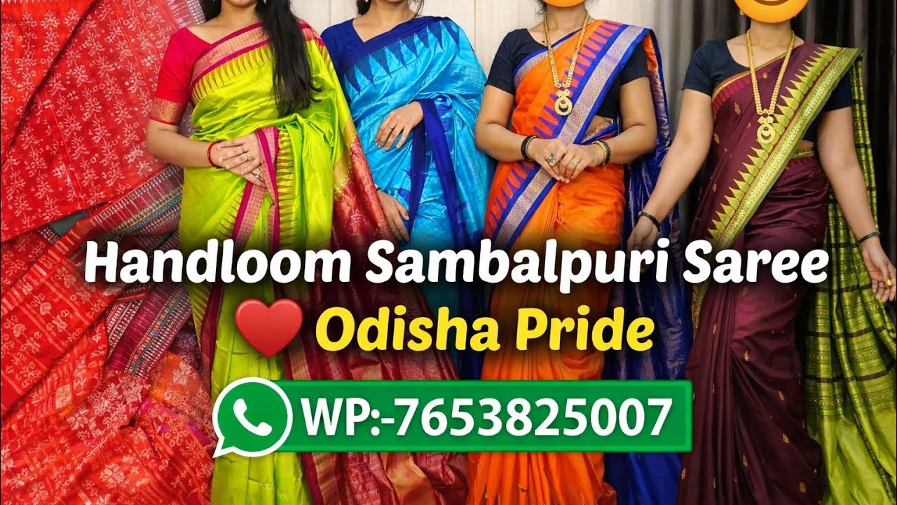 Handloom Sambalpuri Saree ❤️ Odisha PrideWP:-7653825007