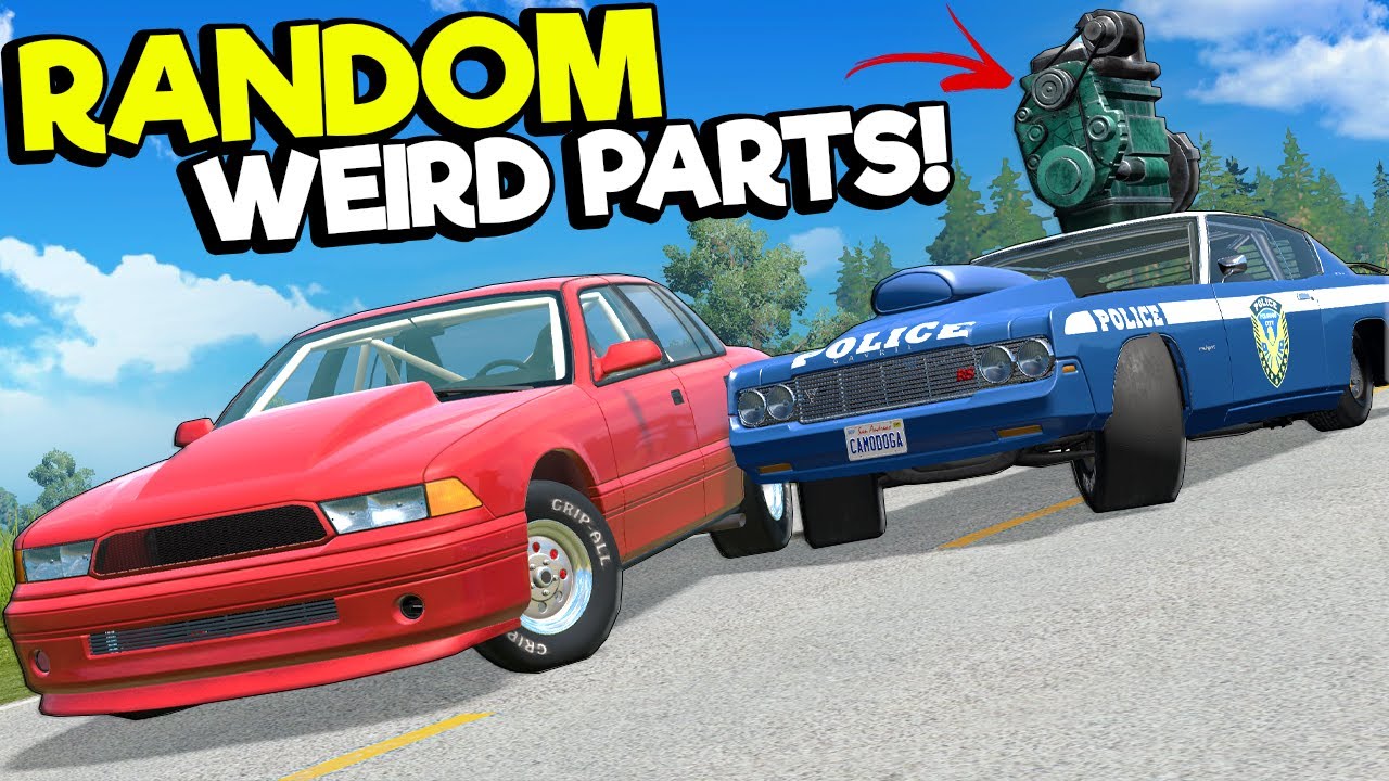 I DOWNGRADED Bad Police Cars with Randomly Generated Parts in BeamNG Drive Mods!