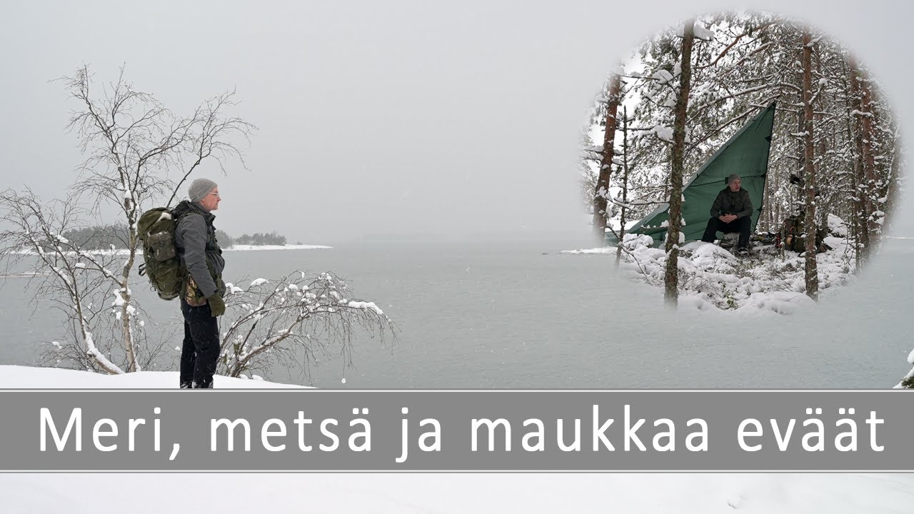 Sula meri, luminen mets&auml; ja maistuvat nyht&ouml;possutaskut - mukavan talviretken ainekset.