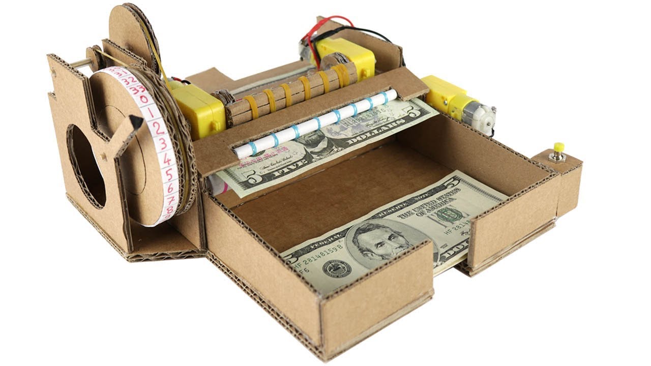 How To Make Money Counting Machine - Cardboard