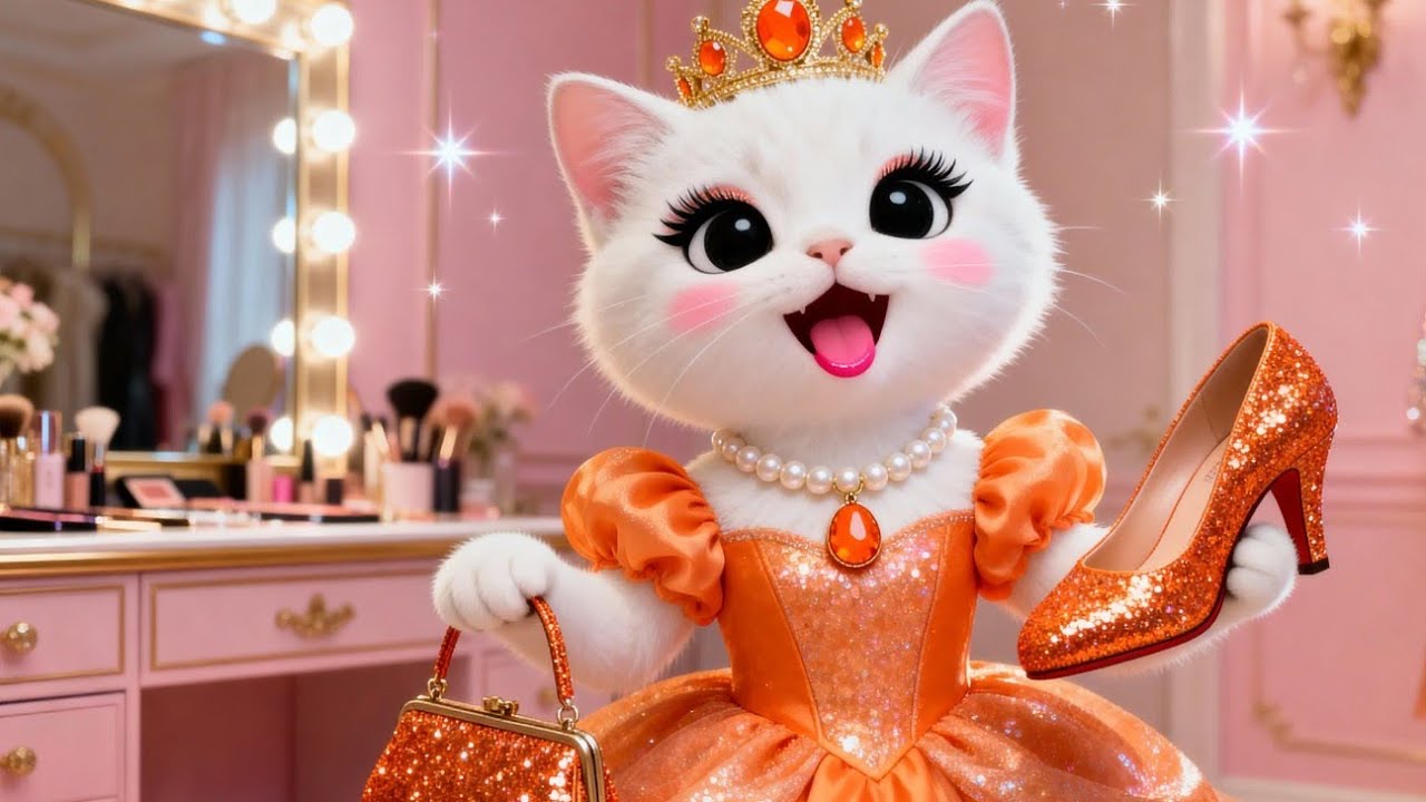Naughty kitten Tries Makeup for the First Time | Kitten Makeup Lesson 💖🐱 #kittens #cartoon #cat #ai 