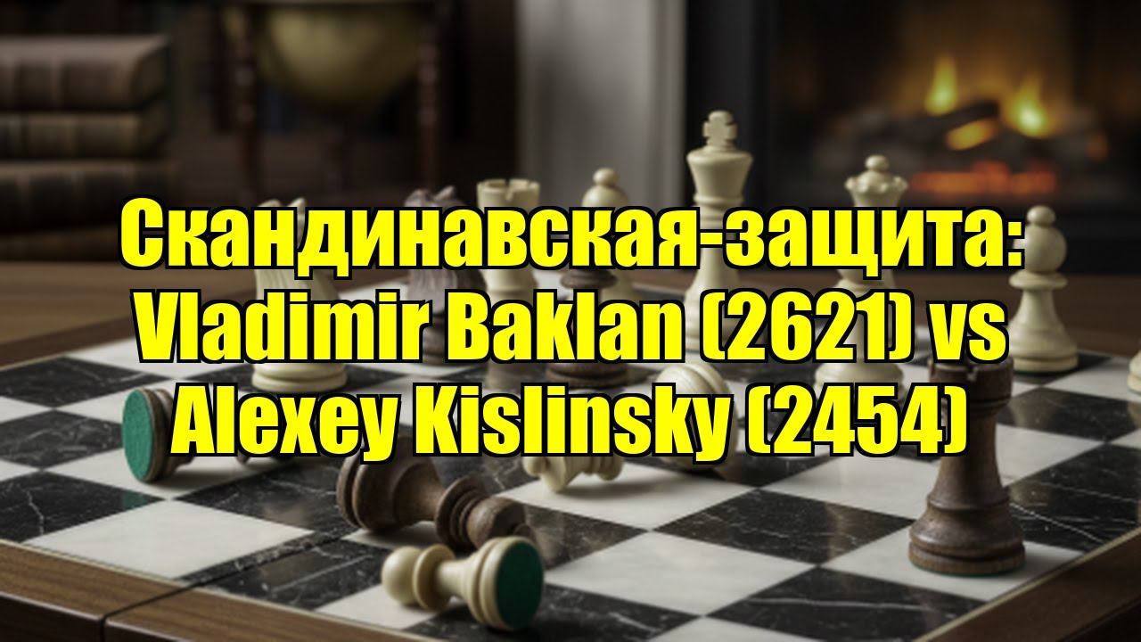 Скандинавская-защита: Vladimir Baklan (2621) vs Alexey Kislinsky (2454)
