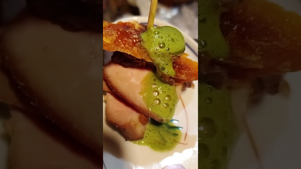 pintxos!棒鱈＆干し柿＆バケット＆＆抹茶の泡でピンチョス召し上がれ