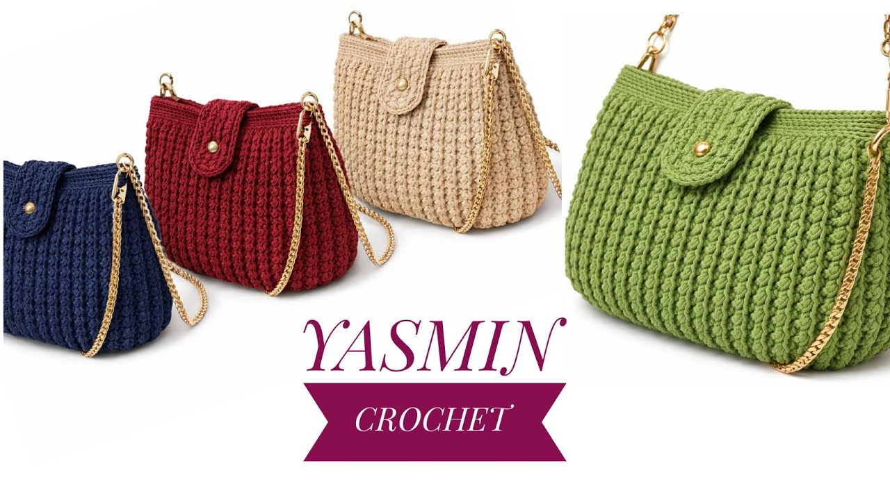 شنطه كروشيه كروس سهله وبسيطه للمبتدئين bag crochet 