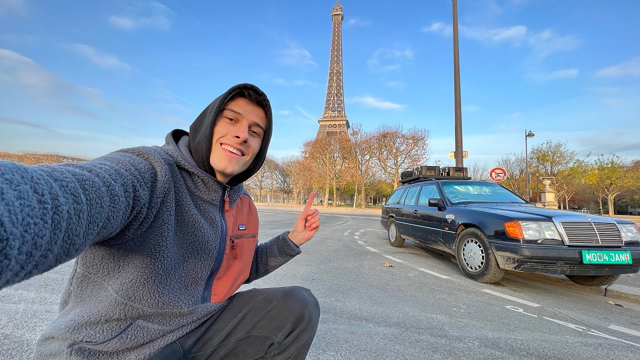 SOLO bivouac au pied de la TOUR EIFFEL dans ma voiture.
