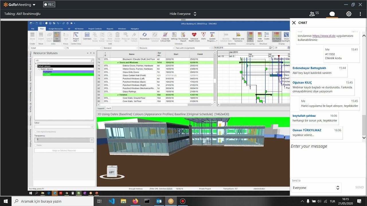 Synchro Pro 4D 5D Proje Yönetimi Webinarı