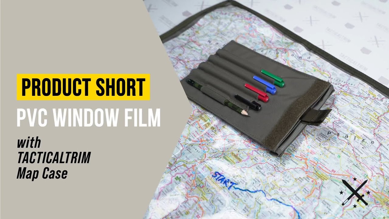 PVC Window Film - transparent - Product Demo with #TACTICALTRIM Map Case made from #Cordura