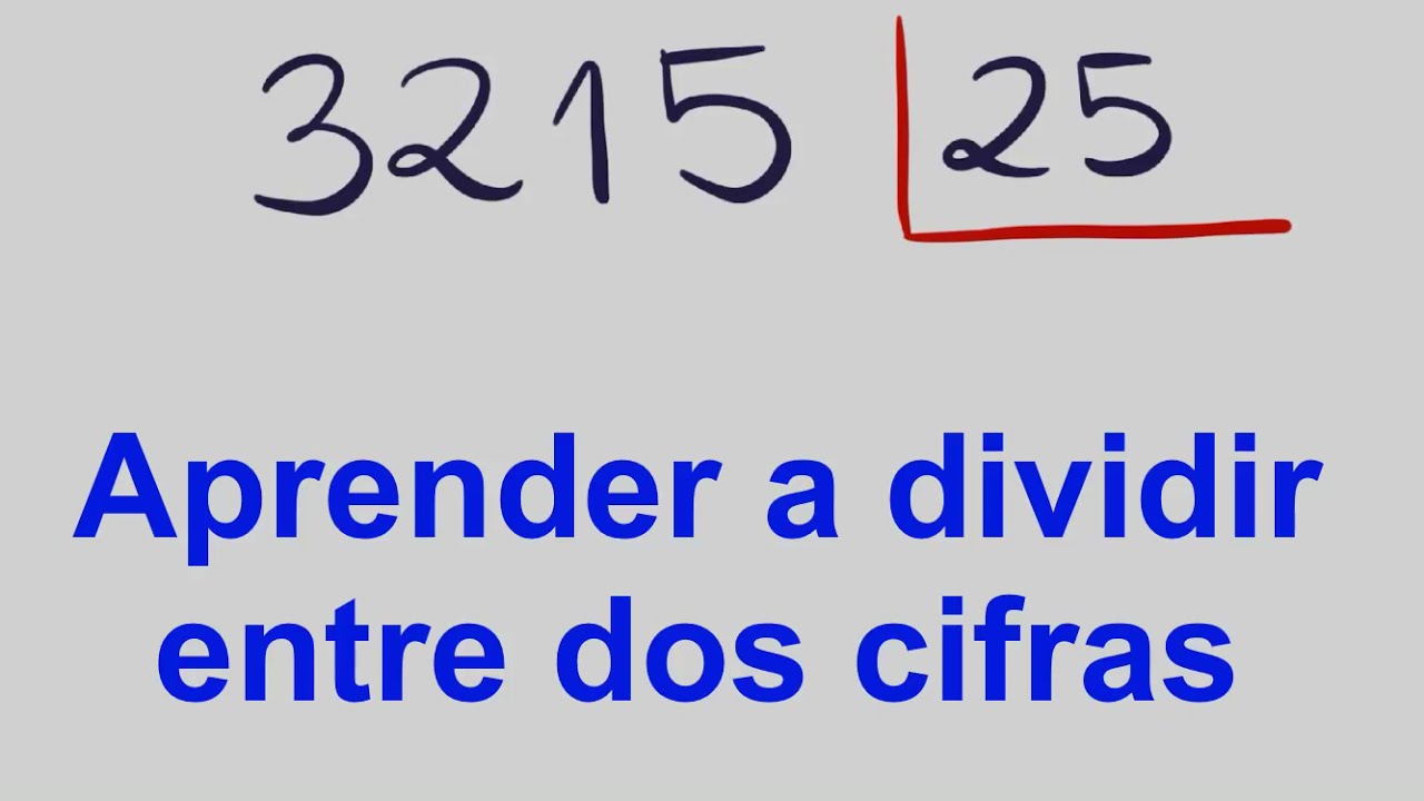 Aprender a dividir de dos cifras  - División resuelta con su prueba 3215 entre 25
