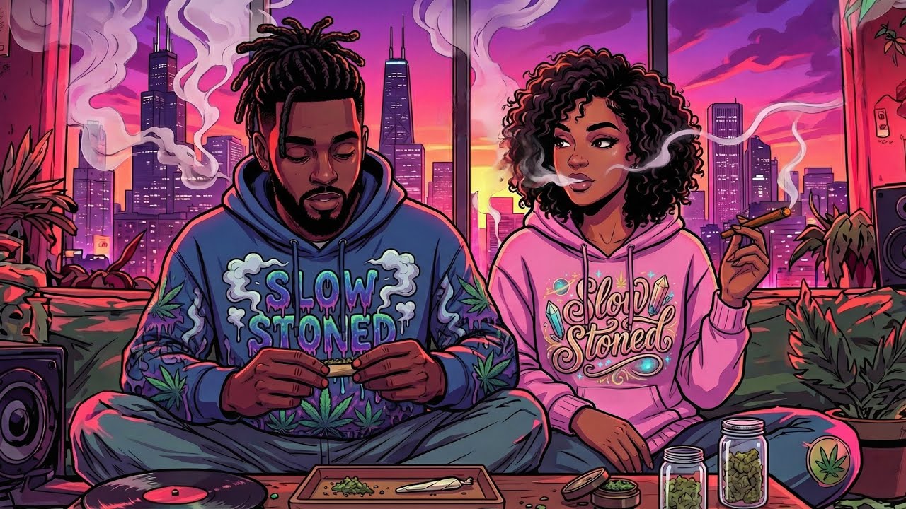 &ldquo;HIGH AF WITH HER&rdquo; Playlist &mdash; Bluesy Hip-Hop Night Drive 🌙 | Chill Rap & 420 Vibes &bull; Slow Stoned