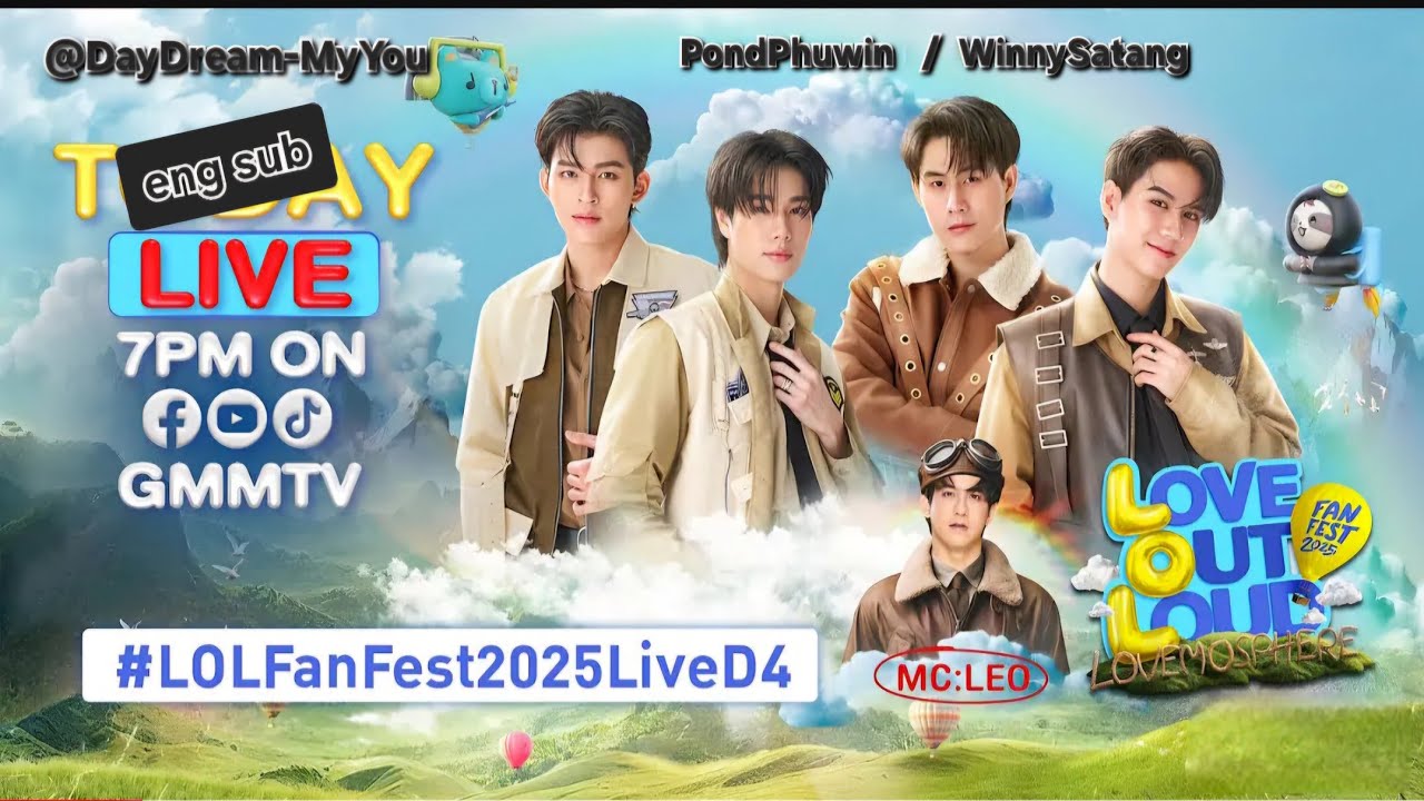 (eng sub) #LOLFanFest2025LiveD4 Full [PondPhuwin WinnySatang] 250305 LOVEMOSPHERE