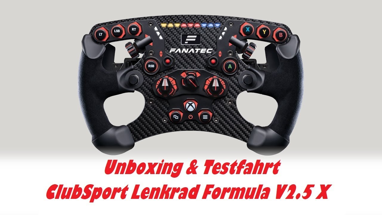 Unboxing und Testfahrt mit den Fanatec Formula V2.5 X + Vergleich mit F1 Esports V2 Lenkrad