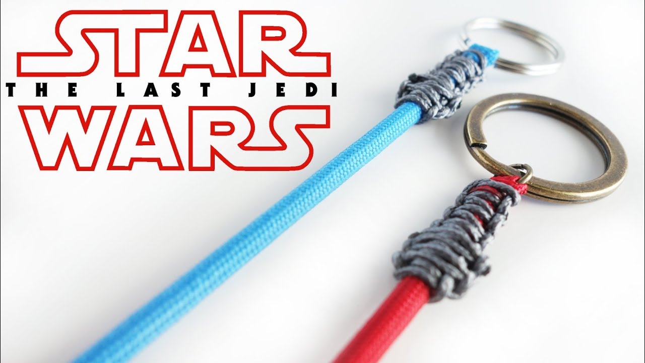 How to Make a STAR WARS Paracord Lightsaber Keychain Tutorial // The Last Jedi