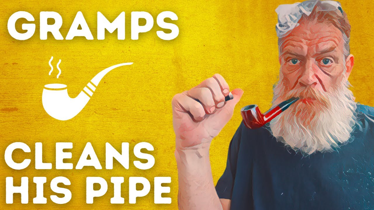 Grumpy Gramps Cleans His Pipe