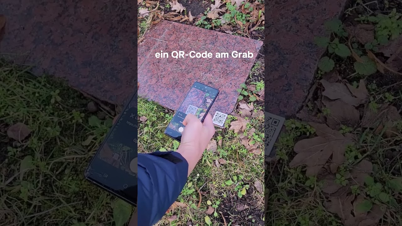 QR-Code am Grab