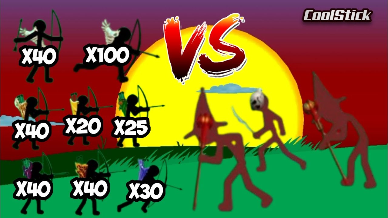 All Skins Of Stick War Legacy Archers Vs Magikill's Army || CoolStick