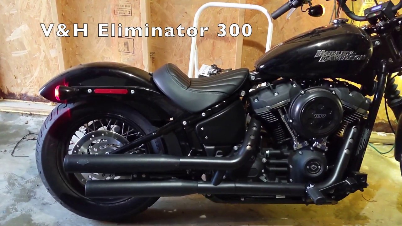 Vance & Hines Eliminator 300 Before and After on a 2020 Harley Davidson Street Bob