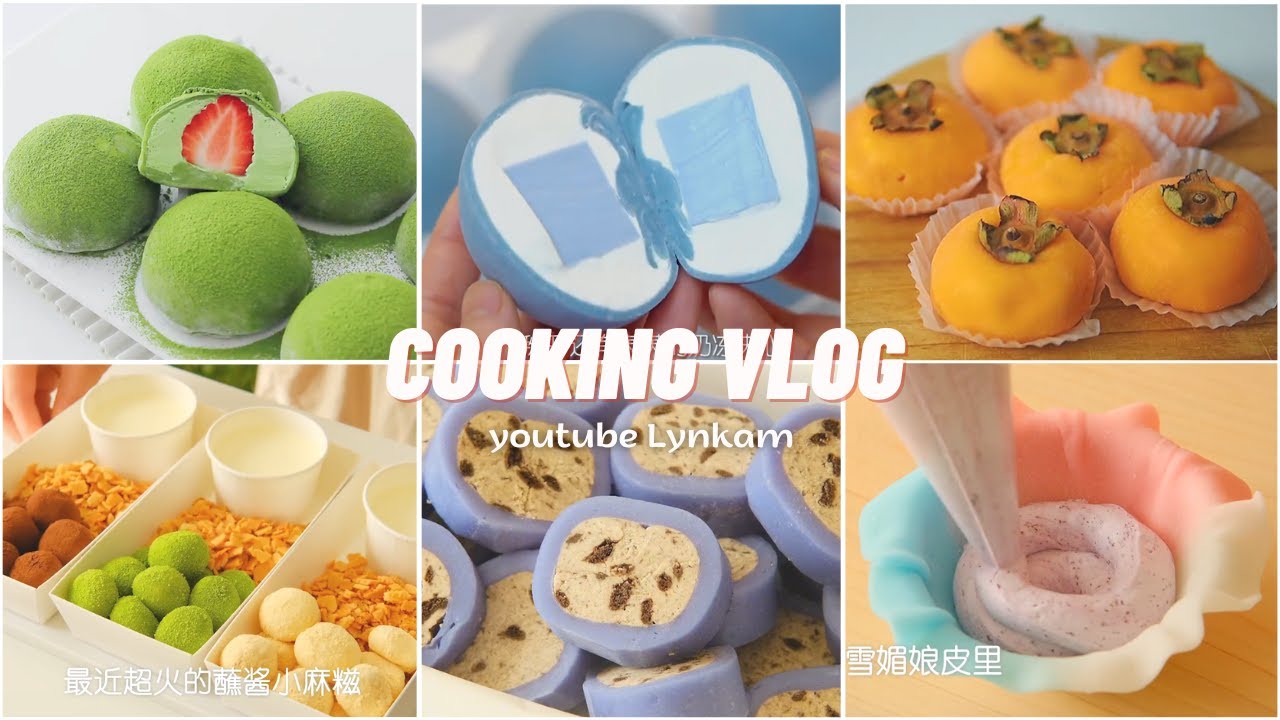 Tổng hợp các công thức MOCHI - Mochi quả hồng, Mochi nhân kem, Mochi chà bông, Mochi chấm kem sữa