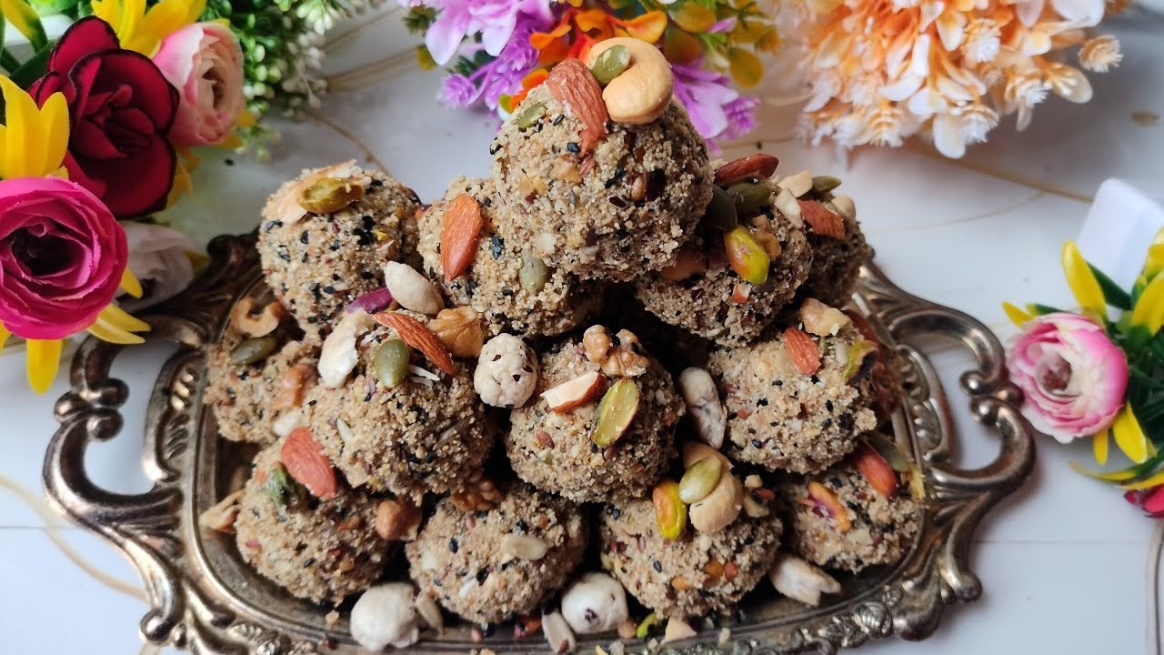 Dryfruit suji or gond ke laddu// thakan kamzori ghutne k dard ko door bhagay#healthyladdu #energy...