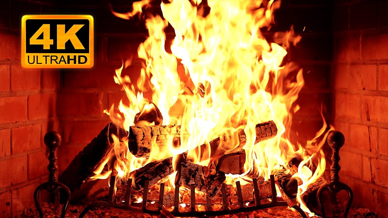 🔥 Cozy Fireplace 4K (12 HOURS). Fireplace with Crackling Fire Sounds. Fireplace Ambience