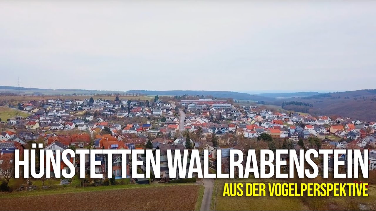 H&Uuml;NSTETTEN WALLRABENSTEIN von oben - das kleine gem&uuml;tliche Dorf im Taunus aus der Vogelperspektive
