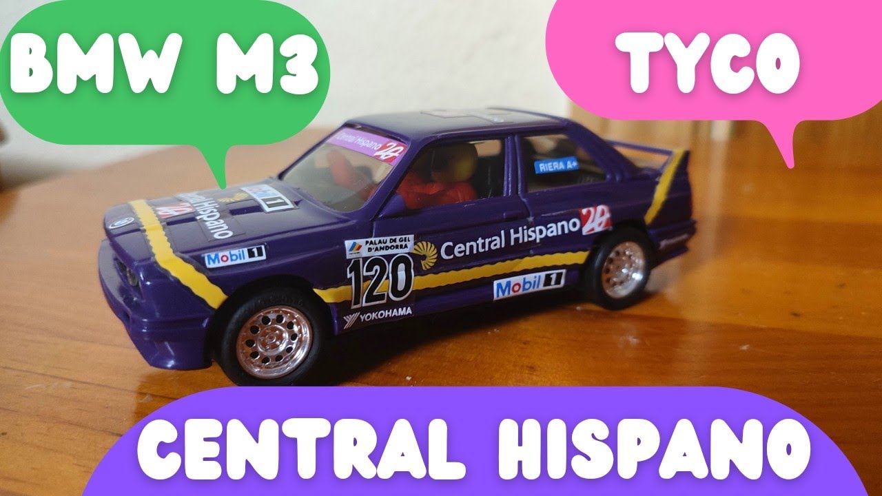 Restauración y limpieza BMW M3 Central Hispano época de Tyco Scalextric.