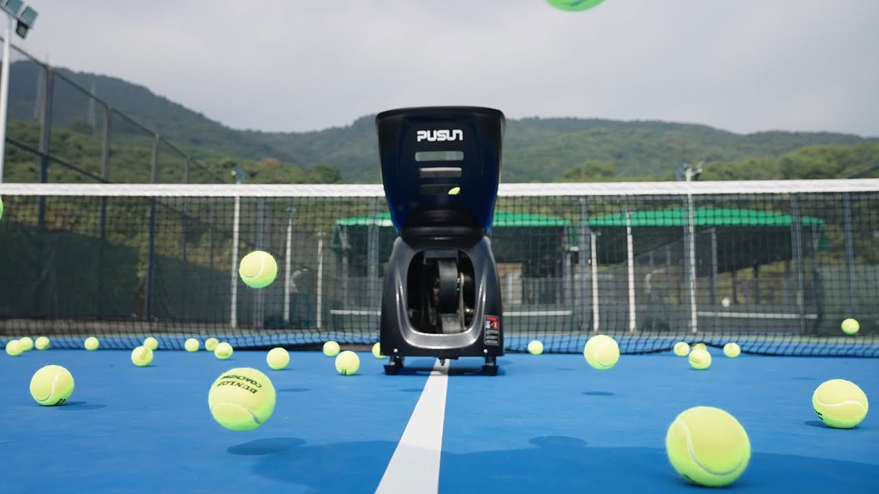 PUSUN Tennis Ball Machine PT-MAX C: Ultimate Training Partner | 85 MPH/New Arrival