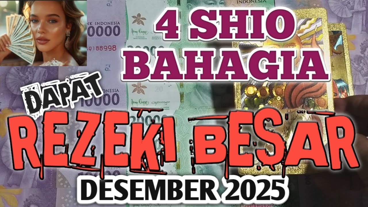 Ramalan Akhir Tahun I 4 SHIO DAPAT REZEKI BESAR DESEMBER 2025 I Rezeki Dadakan Besar