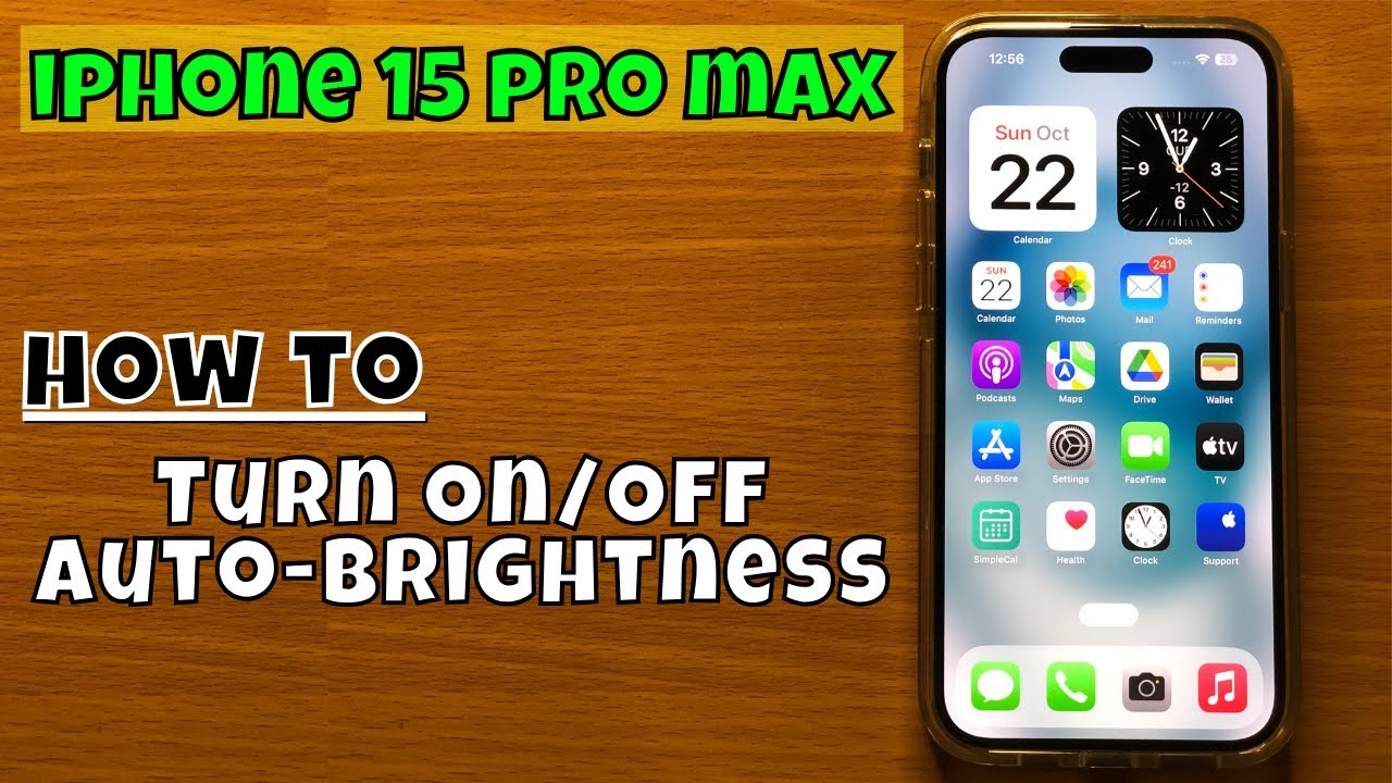 How to Turn On/Off Auto-Brightness iPhone 15 Pro Max