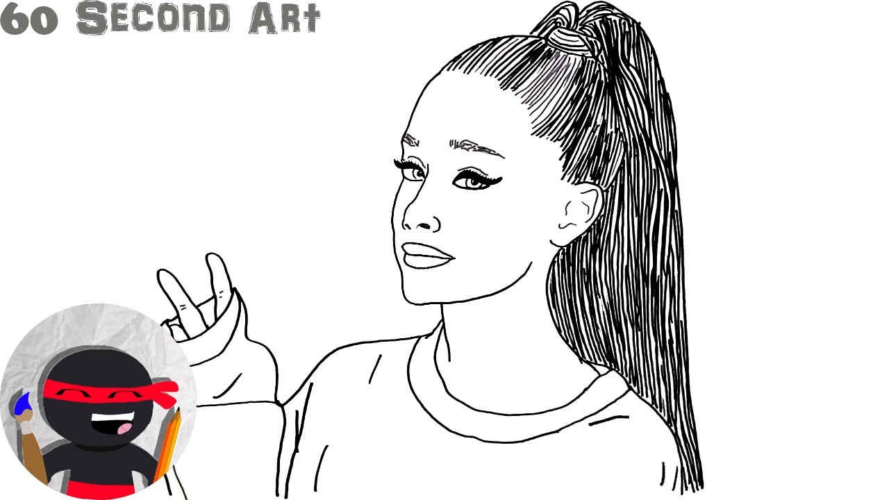 How To Draw Ariana Grande | Celebrities