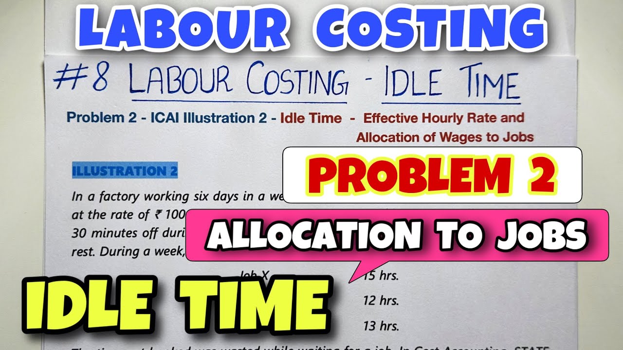 #8 Labour Costing - Idle Time - Allocation of Wages - ICAI Illustration 2 - By Saheb Academy