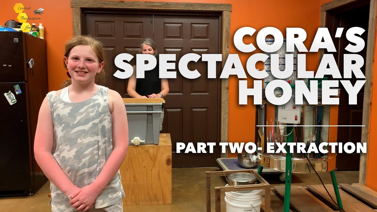 Cora's Spectacular Honey | Extracting Honey from the Frames (Junior Beekeeper Training) - Part Two