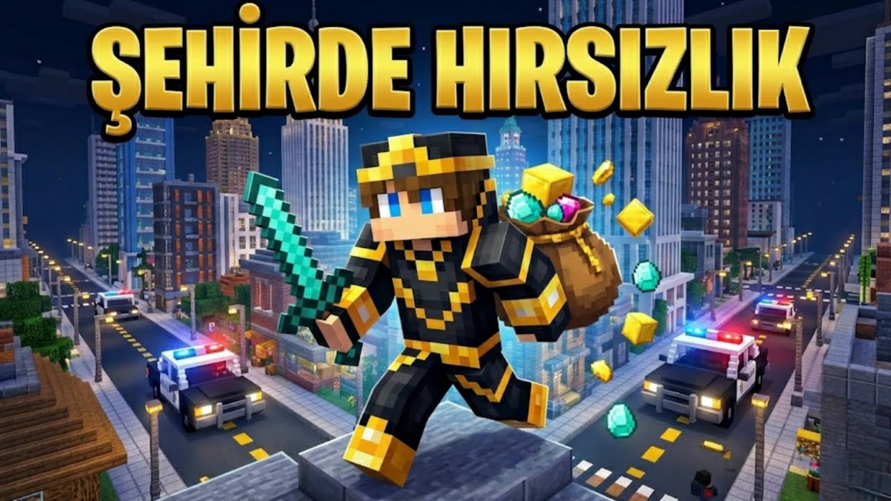 Minecraft’ta Şehirde HIRSIZLIK Yaptım! 🚓💎