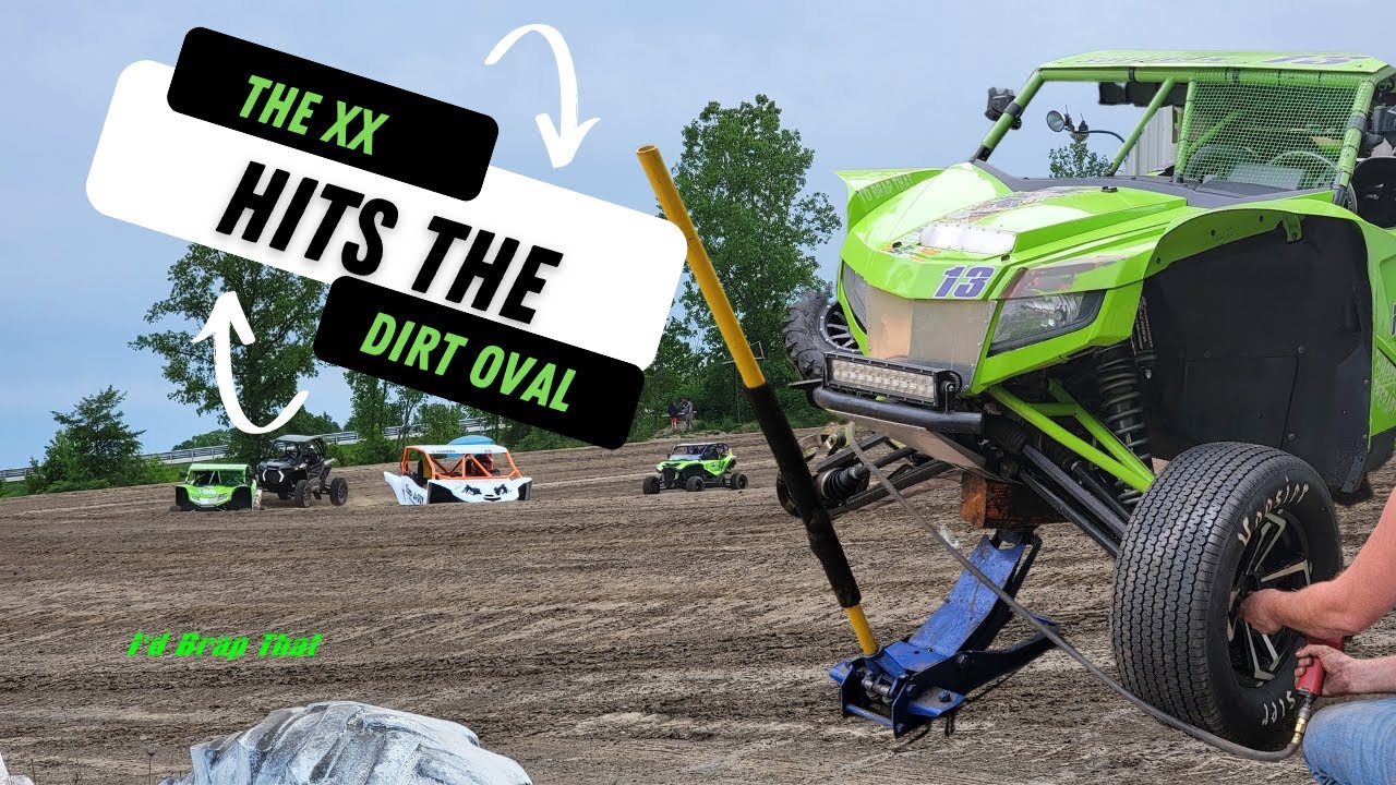 The Wildcat XX races turbo SXS on Mt. Pleasant Speedway's dirt oval track