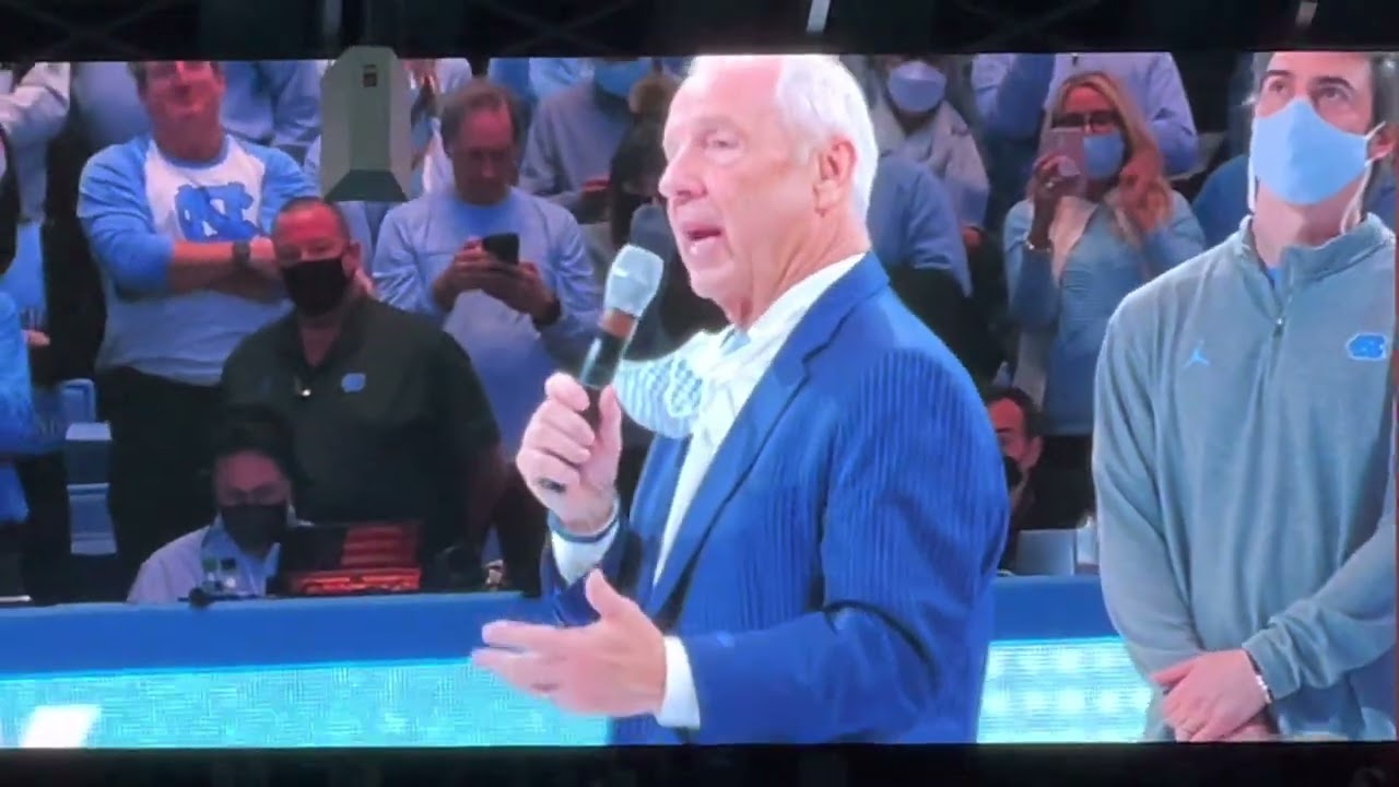 UNC Tar Heels Honor Roy Williams by Hanging his Name in the Rafters