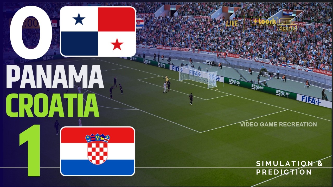 ⚽ Panama 0-1 Croacia Highlights  |  Copa Mundial 2026 Simulaci&oacute;n y Recreaci&oacute;n de Videojuego