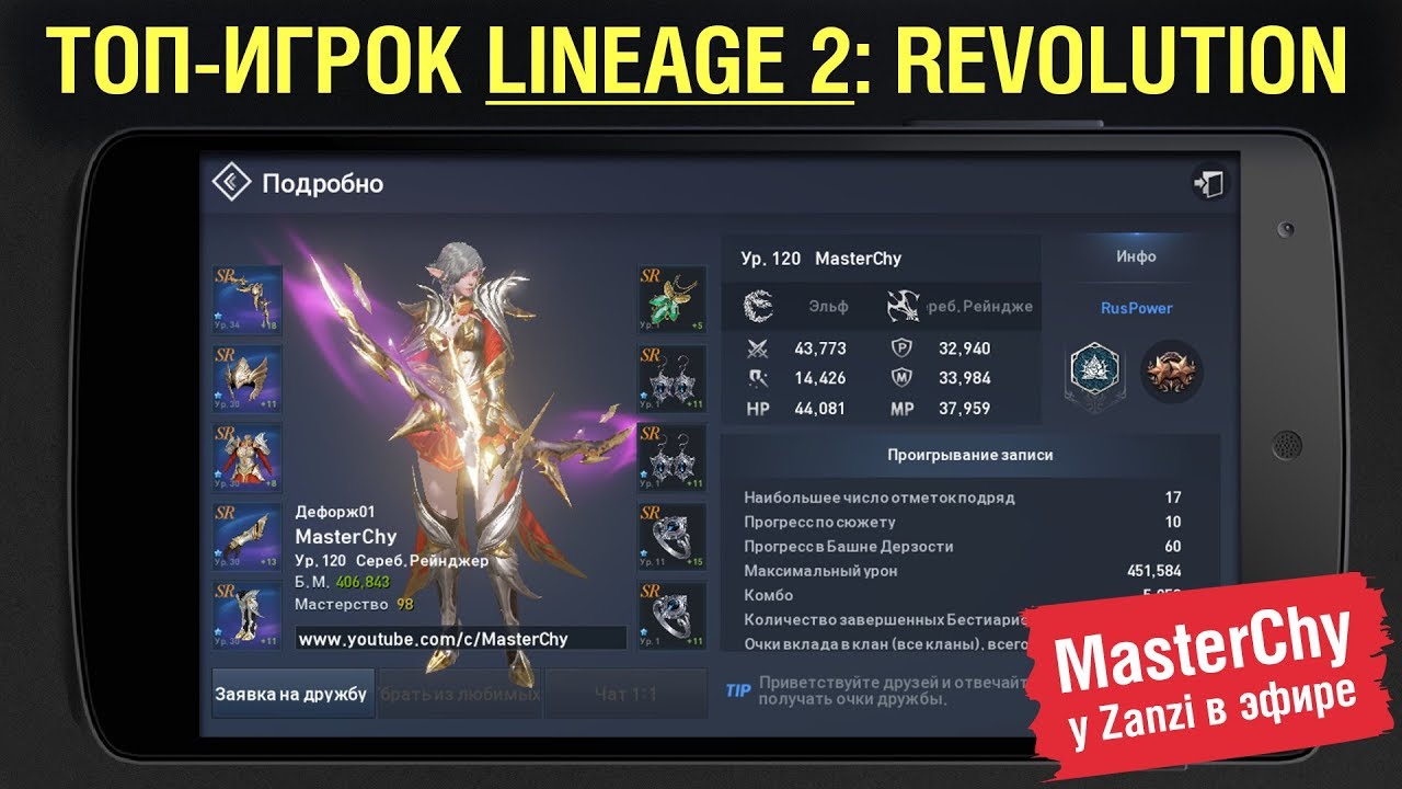 ТОП-игрок Lineage 2: Revolution