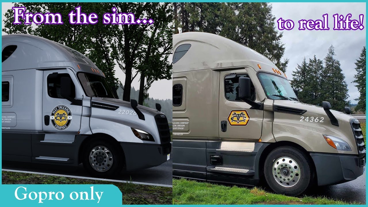 American Truck Simulator vs. Real Life (Similarities and Differences) - Rookie Trucking Vlog #16