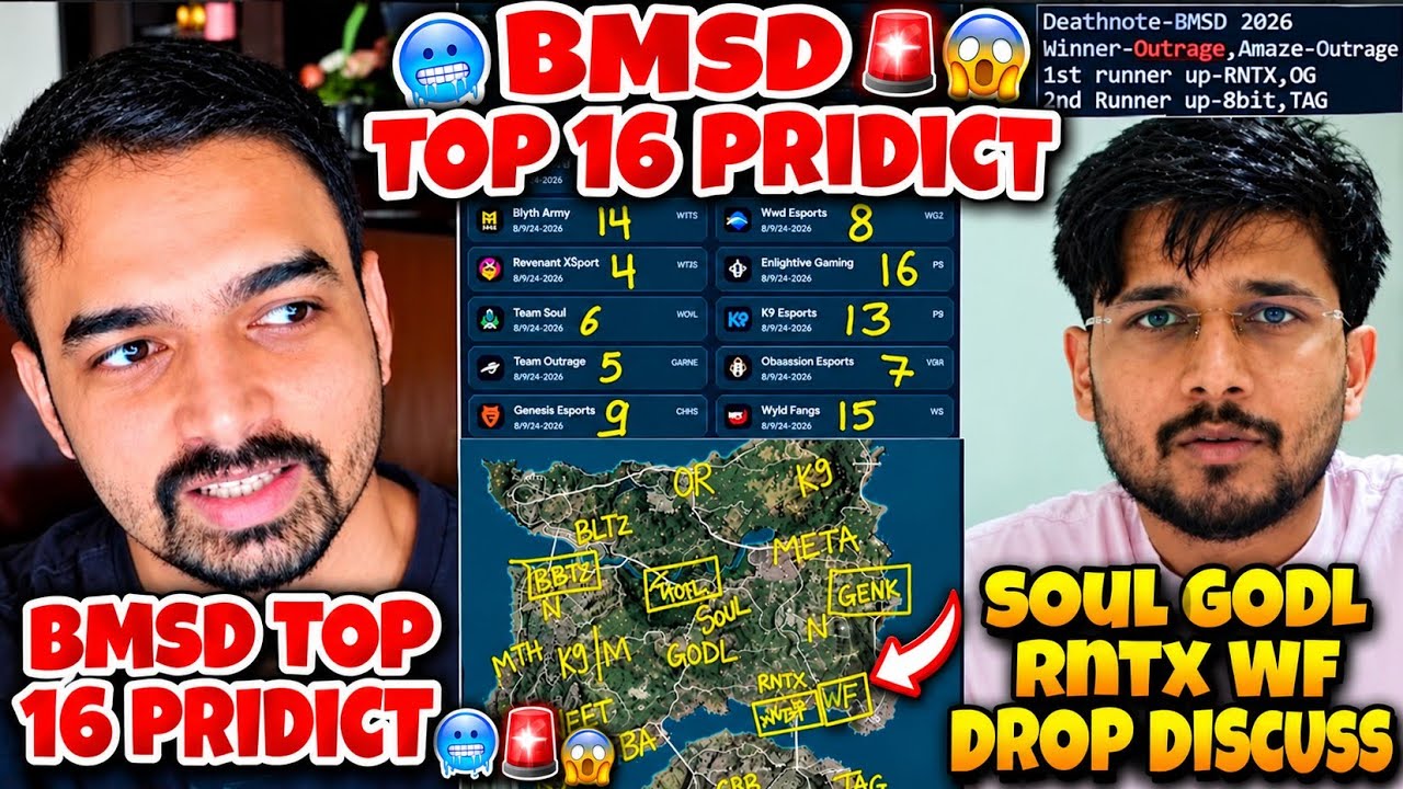 🚨MAZY BMSD TOP 16 PREDICTION 🔥 | BMSD WINNER PREDICT 😱 | SOUL GODL RNTX WF & 8BIT DROP DISCUSSION 💀