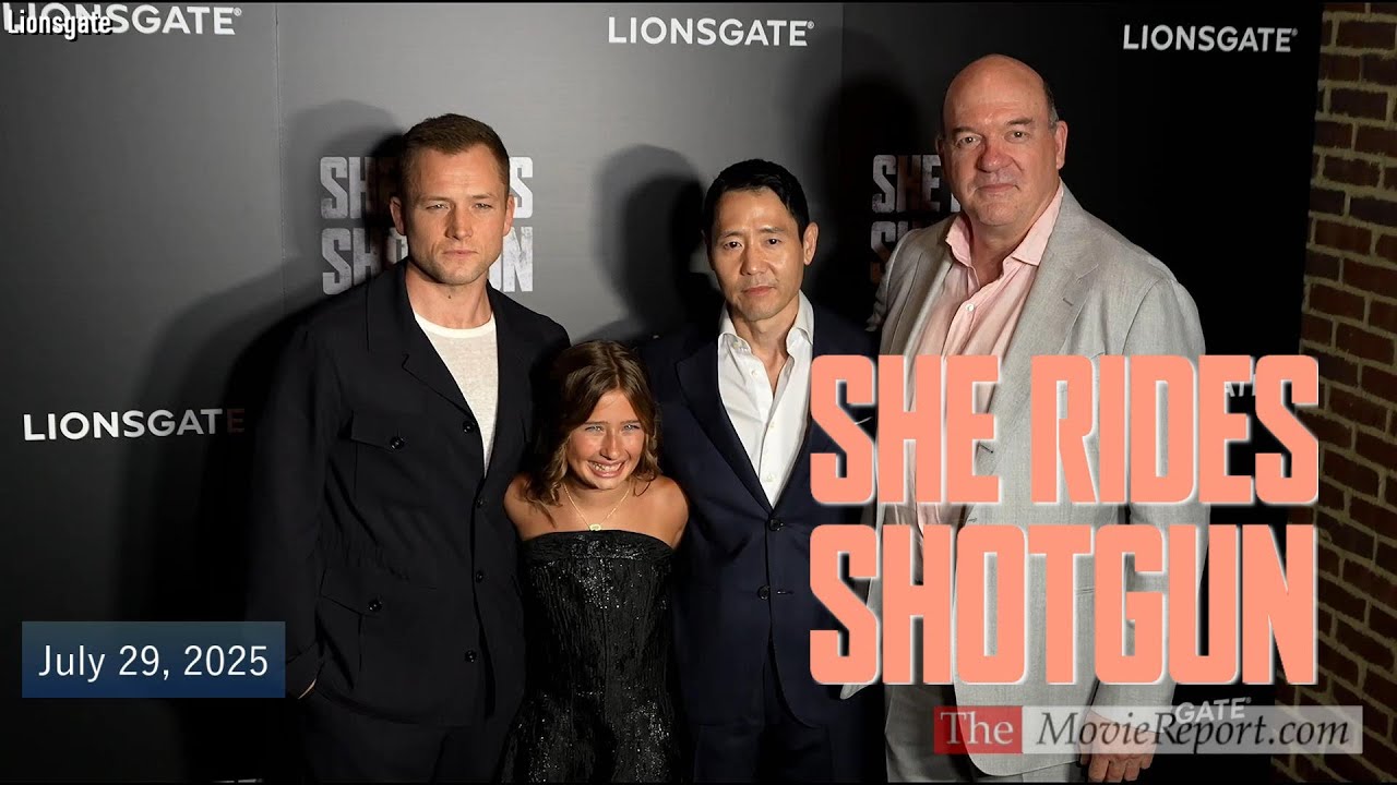 SHE RIDES SHOTGUN movie premiere Taron Egerton, cast & filmmaker interviews - July 29, 2025 4K
