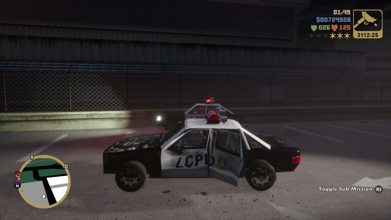Grand Theft Auto III – The Definitive Edition crazy cop chase