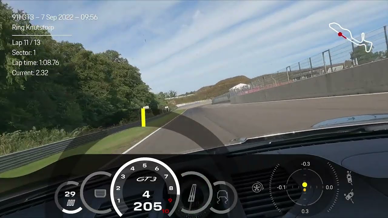 Ring Knutstorp Porsche 992 GT3 med Porsche Track Precision app