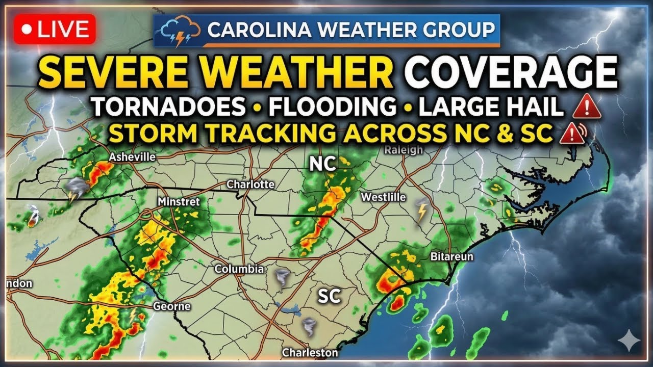 Live severe weather update for the Carolinas