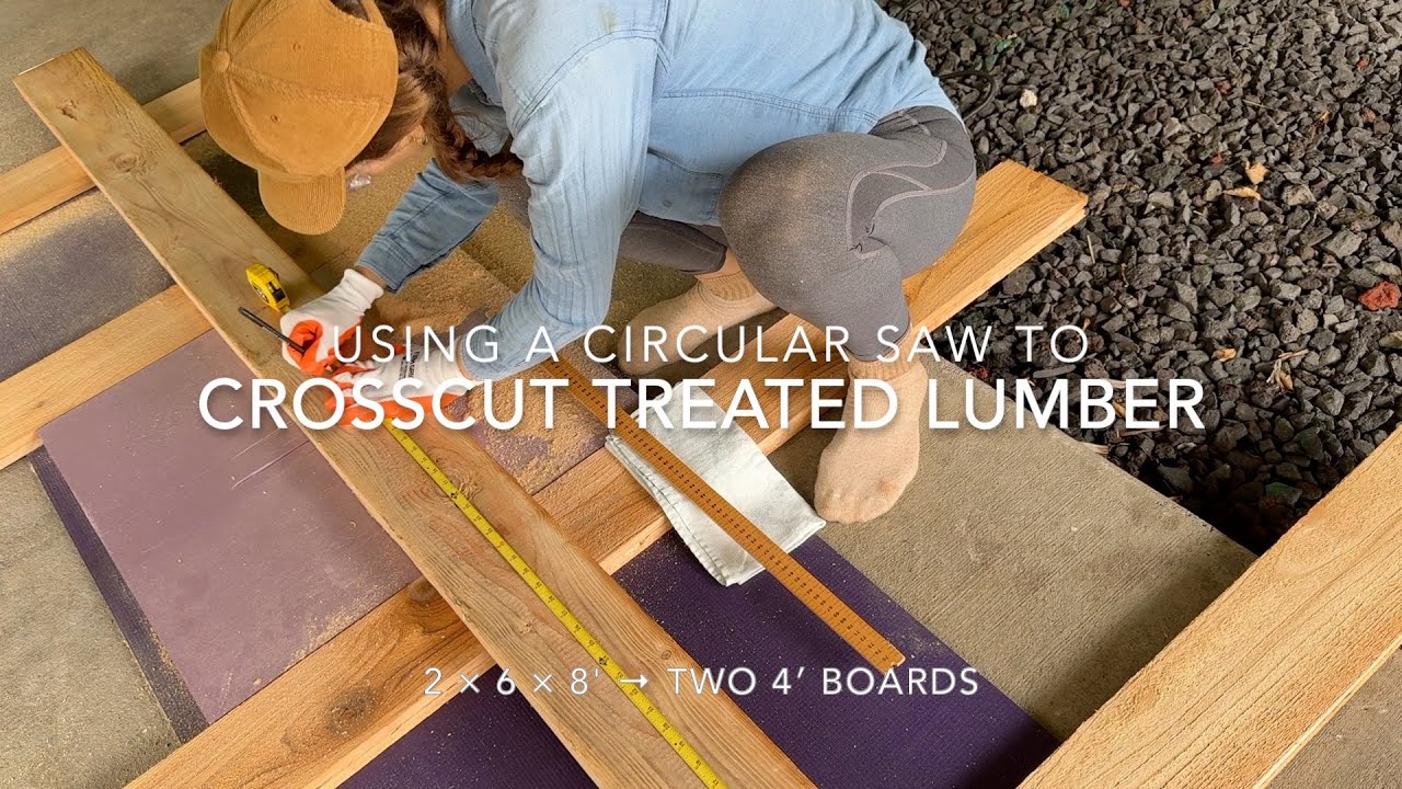 Crosscutting 2 x 6 x 8' Lumber with RYOBI 14 Amp 7-1/4 in. Circular Saw with Laser