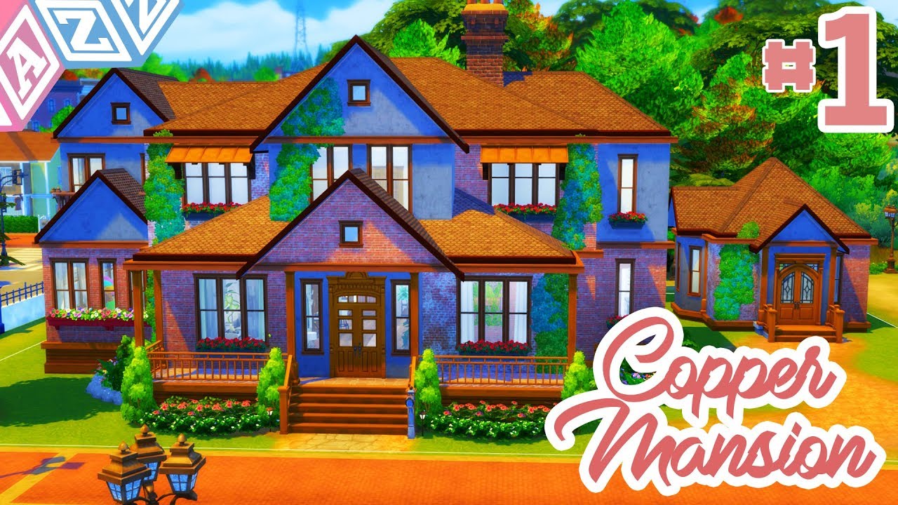 Copper Mansion #1 | The Sims 4 Speed Build | DEEcorate A to Z Baby Challenge NEW MANSION