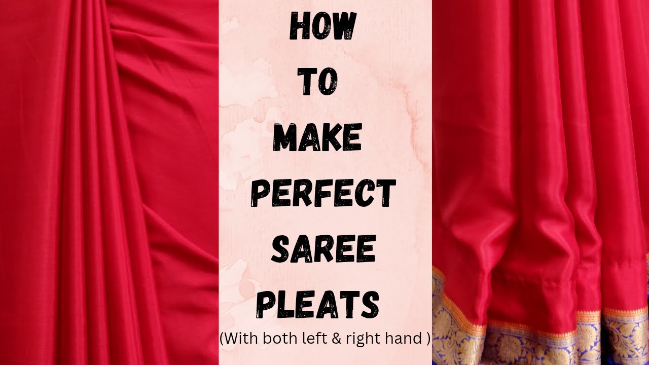 How to make Saree pleats for beginners| Easy Saree Draping tutorial