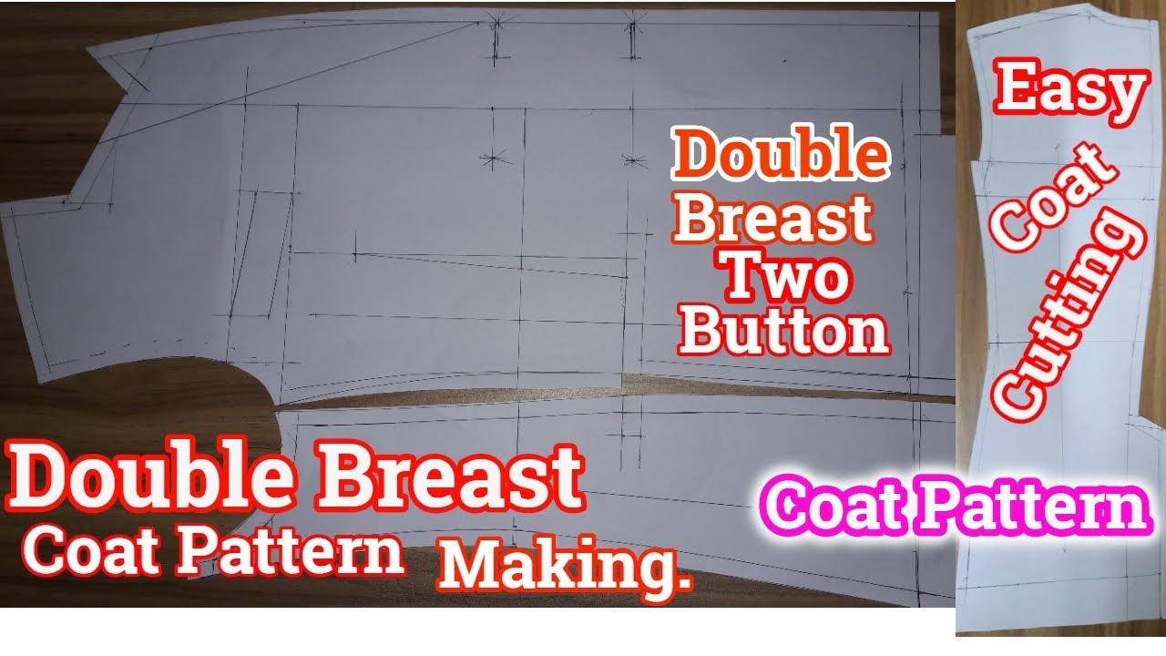 Double Breasted coat pattern make simple method | how to make Coat Pattern @rmgpm16